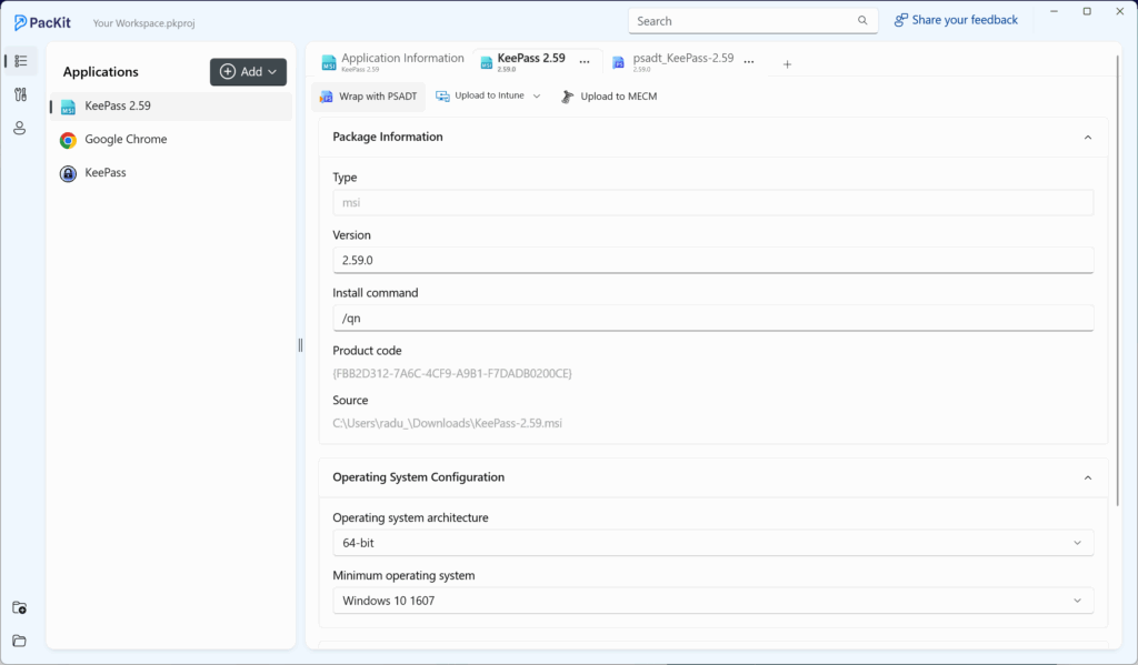 psadt integration