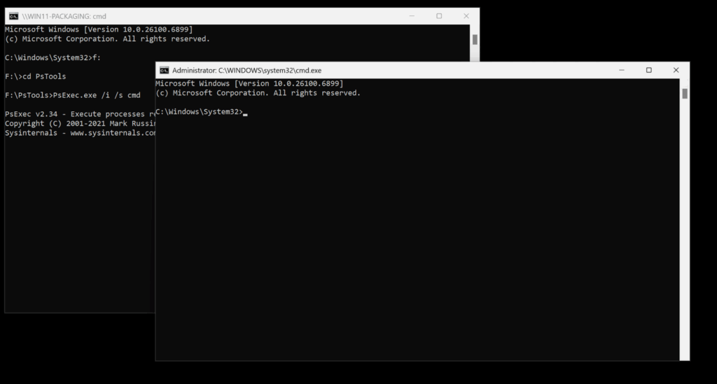 psexec command in cmd