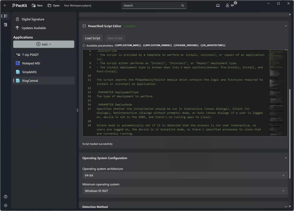 Editing Your PSADT Script