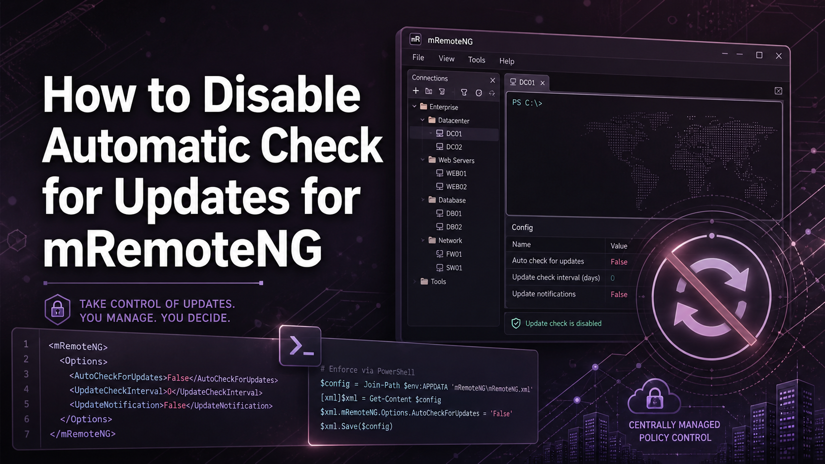 How to Disable Automatic Check for Updates for mRemoteNG