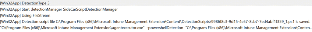 Intune detection rules after installing