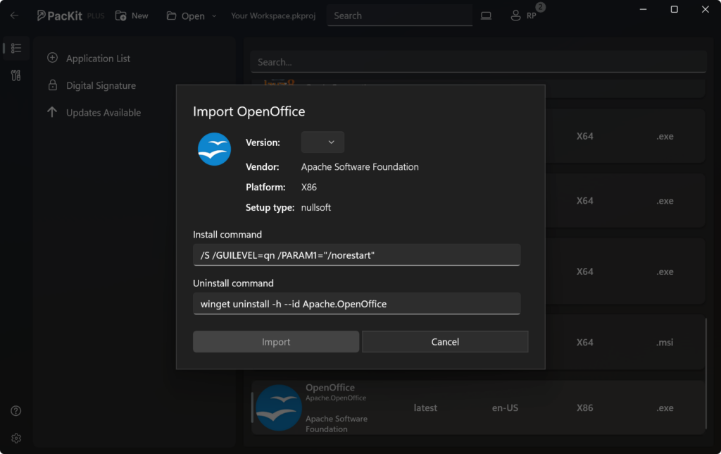 Silent Install Command line finder